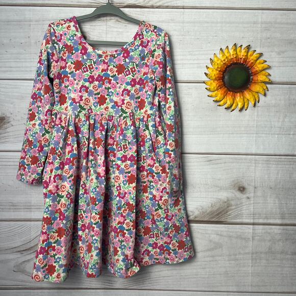 Hanna Andersson Other - Hanna Andersson Floral Print Long Sleeve Dress Girls Size 4/110